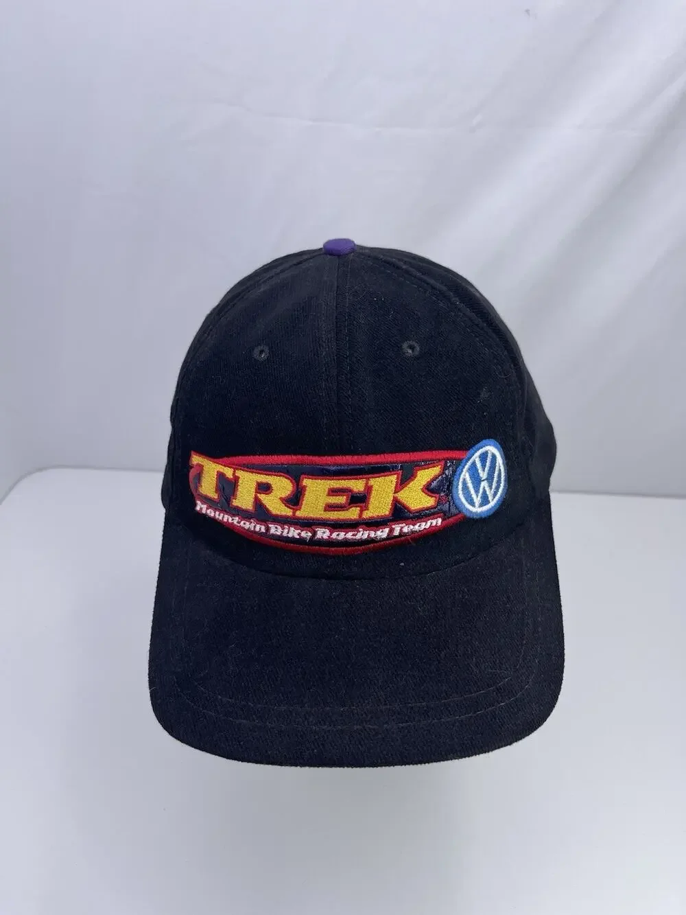 Vintage Trek Volkswagen Mountain Bike Racing Team Hat Black Strapback Y2K